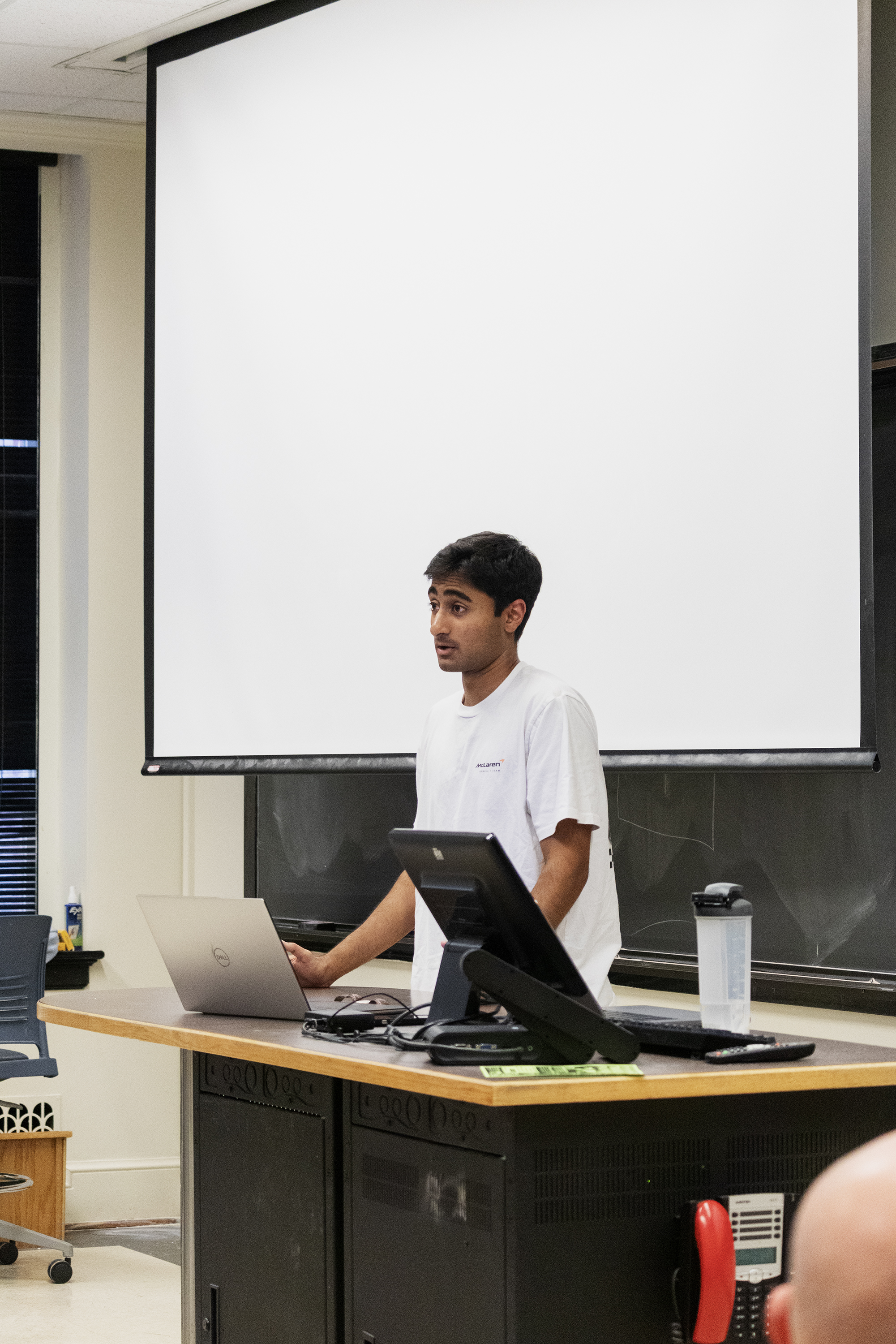 Founding Executive Board member Srikar Pasumarthy giving a presentation for our Computer Vision Workshop